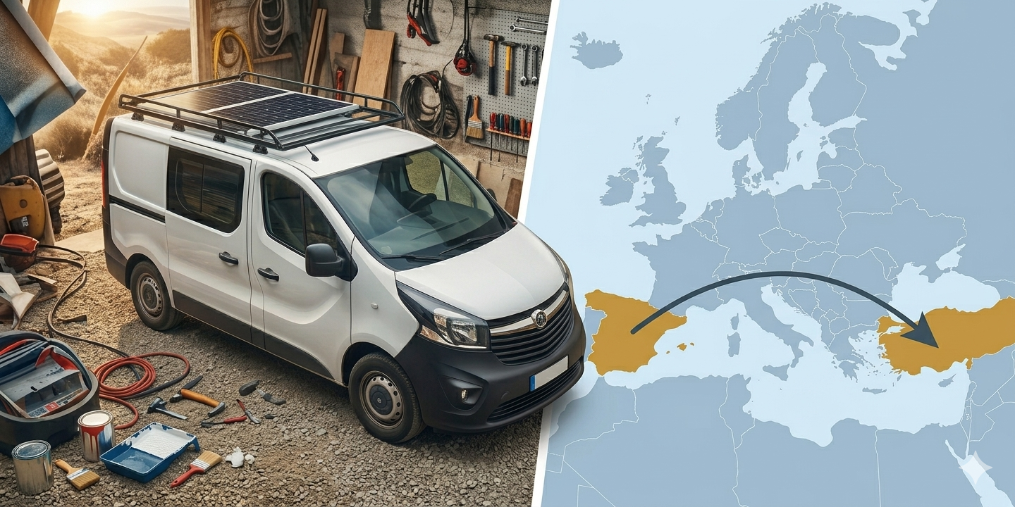 Van Samochodzik Opel Vivaro w lesie